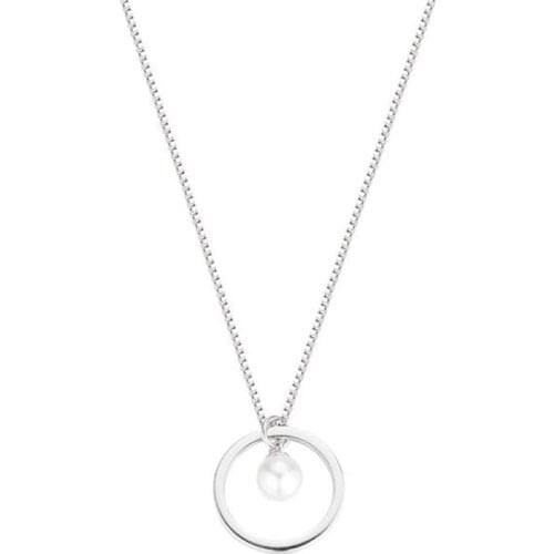 Simplicity Temperament Round Pearl Choker Necklace Charm Female Cocktail Party Clavicle Chain Necklace Fashion Womens Jewelry