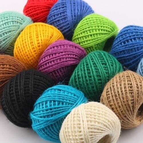 25M Natural Burlap Hessian Jute Twine Cord Hemp Rope String Gift Packing Strings Christmas Event & Party Supplies Decor