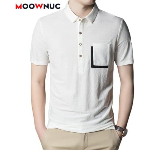 2021 Summer Polo Male Fashion Polo Shirt Men Printed Short Sleeve Casual Business High-Quality Youth Hombre New Thin MOOWNUC