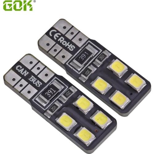 50pcs/Lot Canbus T10 8smd 2835 LED Canbus car Light W5W t10 led canbus 194 2835 SMD Error Free White Light Bulbs