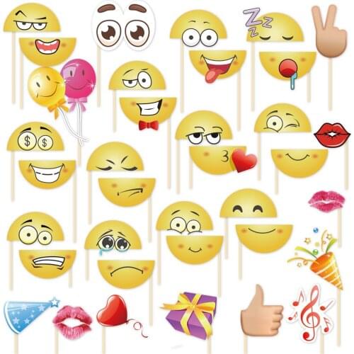 Baby Shower Funy Face Expression Party Photobooth Props DIY Party Decorations Kids Birthday Photobooth Props Party Supplies