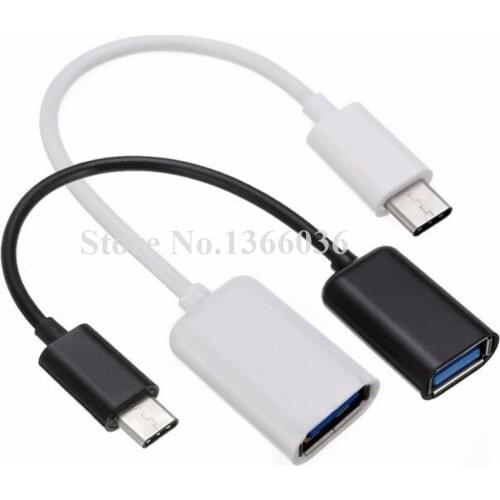 White Black Type c otg Cable Usb C To usb 2.0 Female otg cable accessory bundles for samsung s8 s8 plus android phone