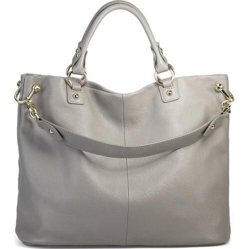 Large Capacity Female Handbags Purses 100% Genuine Leather Tote Bags for Women Luxury Designer Ladies Soft Leather Shoulder Bag