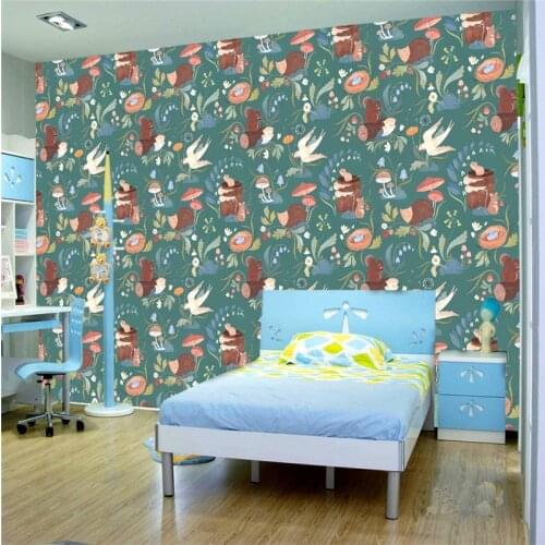 Beibehang custom Cartoon children animal wallpaper Bedroom photo wallpapers for Living Room Sofa TV Background Mural home decor