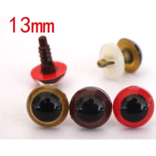 13mm Plastic eyes Safety eyes 30 pairs Mixed Colors-per color 10pairs