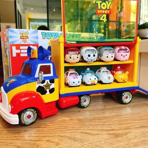 0 TAKARA TOMY Toy Story 4 Car Carry Motors Track Plastic ABS Parent Child Games Baby Kids Gift Genuine Original Box