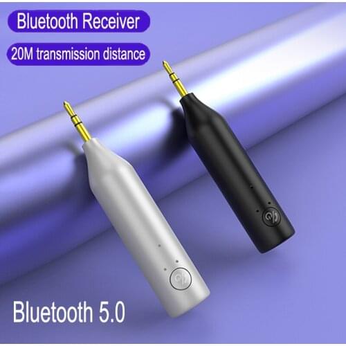 JINSERTA Mini 3.5mm Jack Bluetooth Car Handsfree Music Audio Receiver Adapter Auto Bluetooth AUX for Speaker Headphone Car