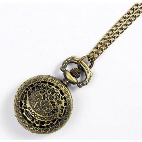 Pocket watch personality with pocket watch cute retro classic trumpet flip pocket watch