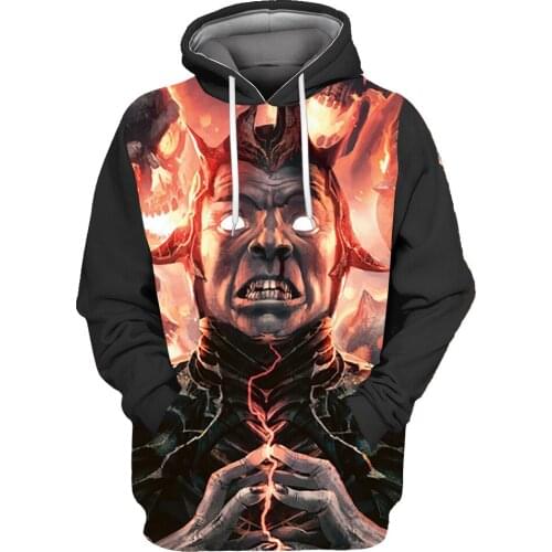Papertiger Red Flame Roar Warrior Print Cool 3D Sweatshirt