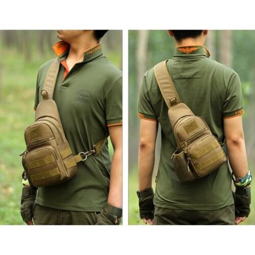Men Chest Sport Bag Nylon Military Tactical Travel Shoulder Messenger Sling Pack