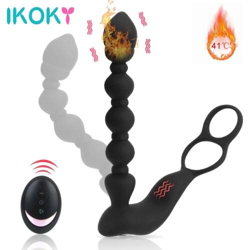 Male Prostate Massage Vibrator Penis Vibrator Anal Plug Butt Sex Toys For Men Couples Tools Erotic Machine Heat Dildo Ring Shop