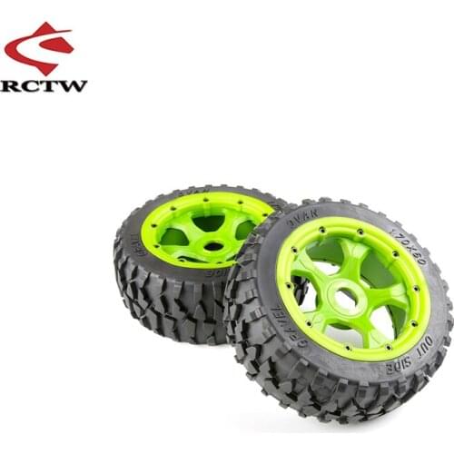 Front &Rear Gravel Tyres Assembly Set with Nylon Wheel Hub for 1/5 Hpi Rofun Rovan Km Mcd Gtb Racing Baja 5b Ss Rc Car Toy Parts