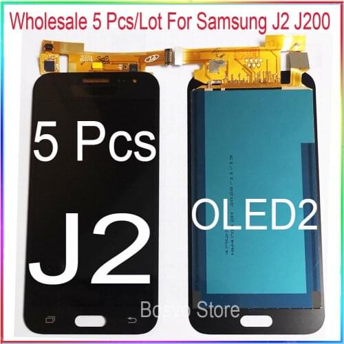 Wholesale 5 Pcs/Lot for Samsung J2 2015 J200 LCD Screen display with touch Digitizer assembly