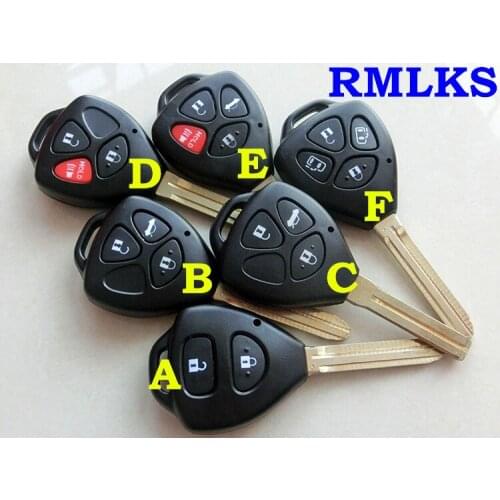 RMLKS 2 3 4 Buttons Car Remote Key Shell Fob For Toyota Camry Corolla Avalon Venza 2007 2008 2009 2010 2011 2012 Key Case