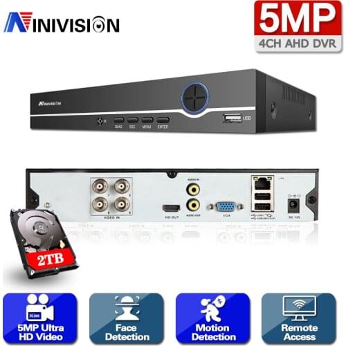 6in1 4ch*5MP AHD DVR Surveillance Security CCTV Video Recorder DVR Hybrid DVR For 720P 1080P Analog AHD CVI TVI IP camera