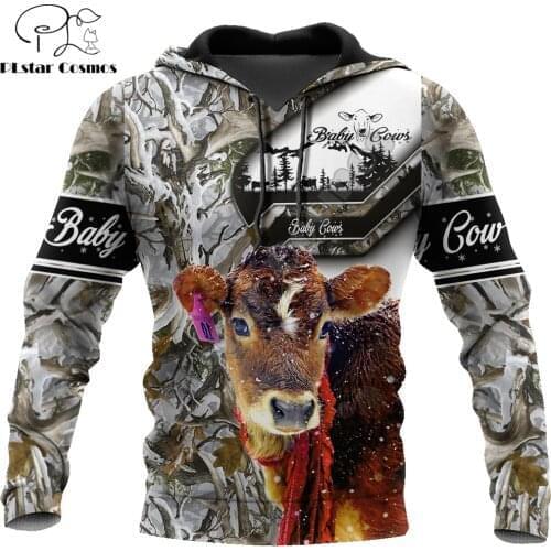 Animal Beautiful Cow 3D All Over Printed Autumn Men Hoodies Unisex Casual Pullovers Zip Hoodie Streetwear sudadera hombre DW623