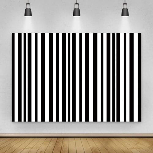 White Black Stripe Flower Golden Backdrop Baby Birthday Party Custom Vinyl Photography Background For Photo Studio Photophone