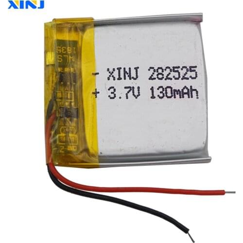 XINJ 3.7V 130mAh Lithium Polymer Rechargeable li-po Battery Li ion cell 282525 For glasses MP4 headphones Driving recorder DIY