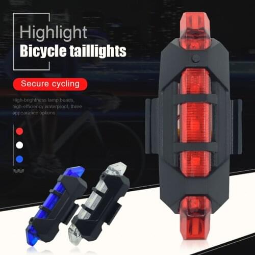 Bike Bicycle light LED Taillight Rear Tail Safety Warning Cycling Portable Light, USB Rechargeable or Battery Style