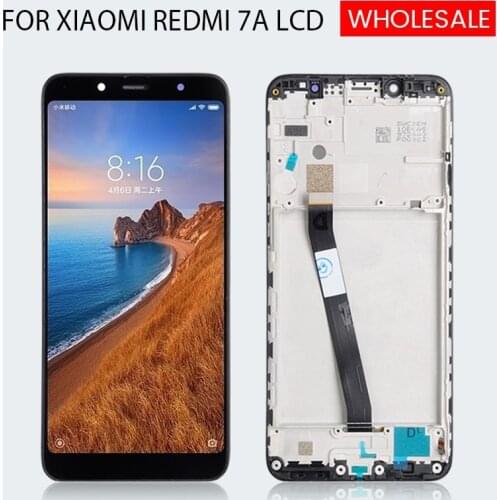 Free Shipping For Xiaomi Redmi 7A LCD Display Touch Panel Glass Screen Digitizer Assembly Replacement With Frame