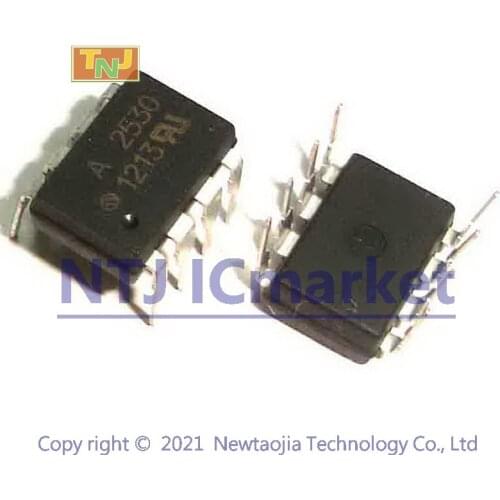 10 PCS HCPL-2530 DIP-8 HCPL2530 A 2530 Dual Channel, High Speed Optocouplers