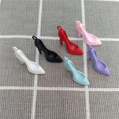 6Pcs 18x20mm Metal Enamel High Heel Charms Colorful Lacquer Shoe Pendant Accessories For Making Earrings Necklace DIY Jewelry