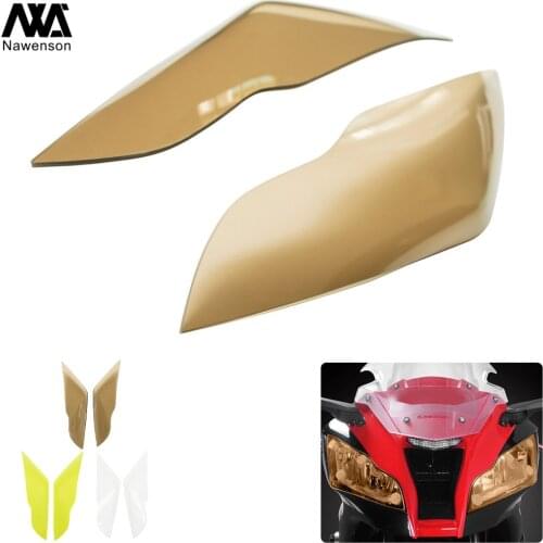 2 Pieces Motorcycle Headlight Protective Cover for Kawasaki ZX10R 2011-2015 2014 2013 2012 Front Lamp Screen Shield