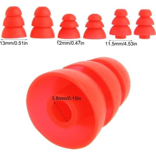 3 Pairs (S/M/L) 3-Layer Silicone In-Ear Earphone Covers Cap Replacement Earbuds LX9B