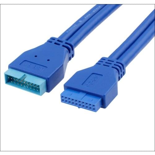 50cm USB3.0 20Pin Male to USB 3.0 20 Pin Female Extension Cable Motherboard Mainboard 20pin Header Adapter Cable extender