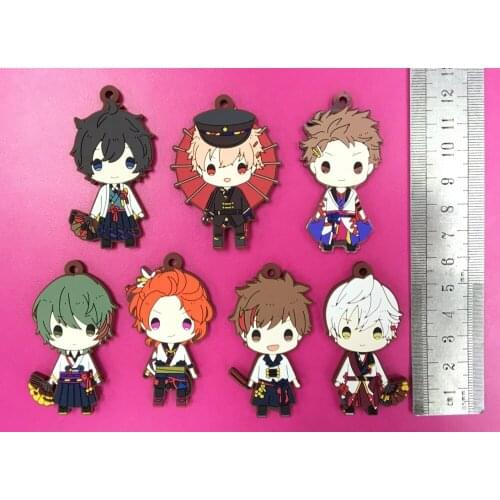 7pcs/lot The Animation Original Japanese anime figure rubber Silicone sweet smell mobile phone charms/keychain/strap G1034