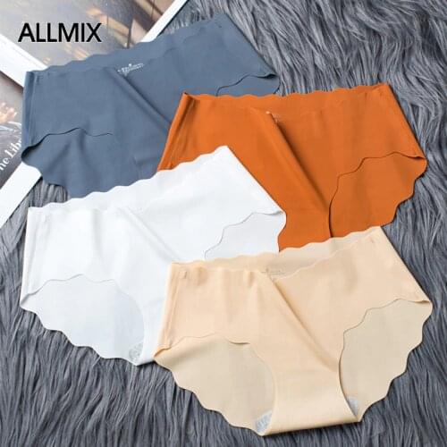 ALLMIX Sexy Womens Sport Panties Underwear Seamless Briefs Female Fashion Solid Panty Low Waist Comfort Lady Lingerie Tanga