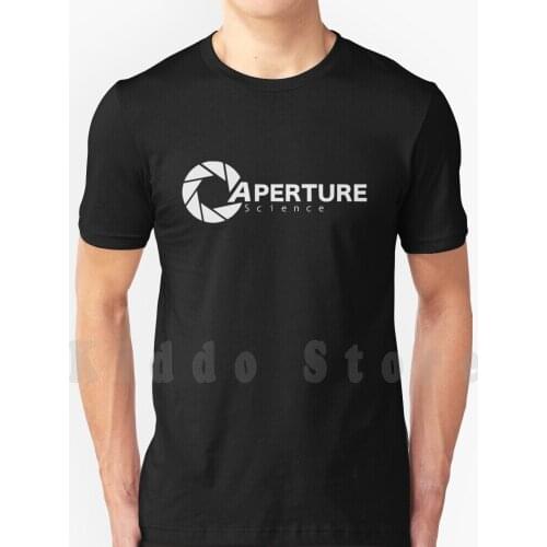 Aperture Science Logo T Shirt Print For Men Cotton New Cool Tee Portal Science Aperture Science Portal 2 Valve Glados Aperture