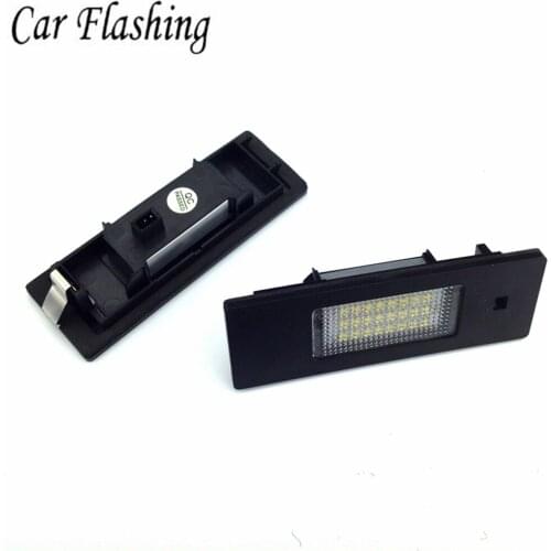 2PCS Error Free white 12V 24SMD led license plate light Fit for BMW 1 Series E87N E85 Z4 E86 6 Series E63 E64 Car Styling