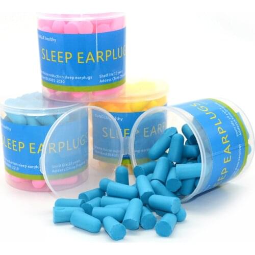30/60 Pcs Earplugs Sound Insulation Soft Foam For Sleeping Earplug Anti Noise Reduction Sleep Cancelling Protection Ear Plugs