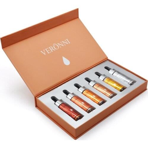 Brand Highlighter Liquid 6 PCS Makeup Set Bright White Shiny Face Retouched Silhouette Bronze Lasting Eye Lips Facial Makeup