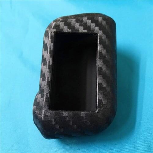 1 Pcs Car Key Case Cover Carbon Fiber Silicone Cover For Starline A93 A63 A96 Car 2 Way Alarm Remote Sensor Auto Control LCD