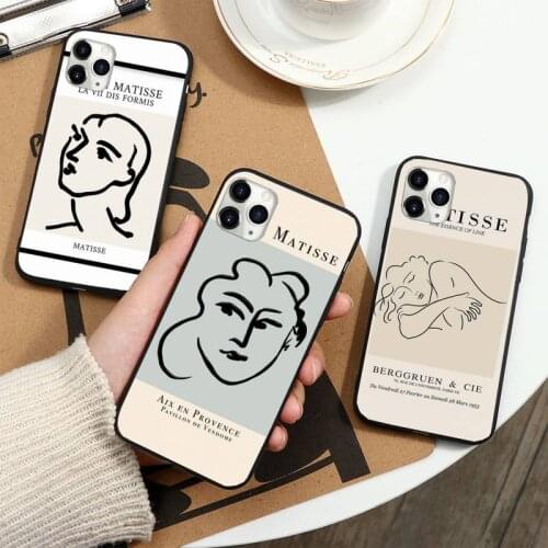 Henri Matisse woman face art Phone Case for iPhone 11 12 pro XS MAX 8 7 6 6S Plus X 5S SE 2020 XR mini custom coque shell