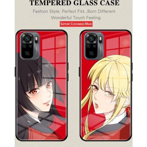 Japanese Anime Kakegurui Jabami Yumeko Phone Tempered Glass case For Xiao mi 9 10 8 10 10Pro11 Redmi Note9 9Pro 10Pro POCO X3