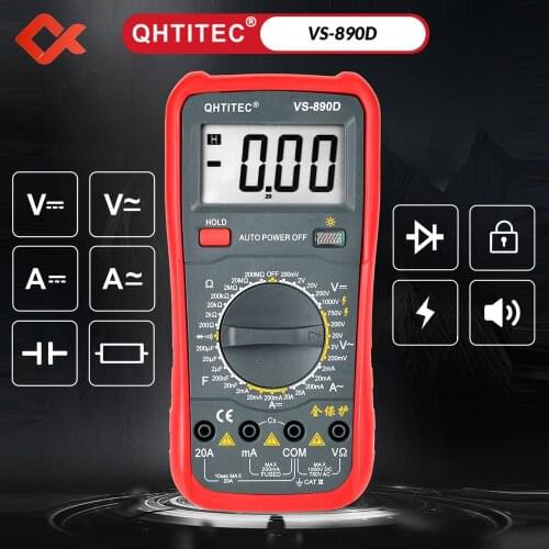 Digital Multimeter AC DC Current Tester Voltage Meter Megometer Capacimeter Tools For Electrician Measuring Instruments VS-890D