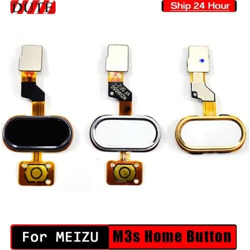 For Meizu M3S Home Button FingerPrint Touch ID Sensor Flex Cable Ribbon Replacement Part MEIZU M3S Button Key Black/White/Golden