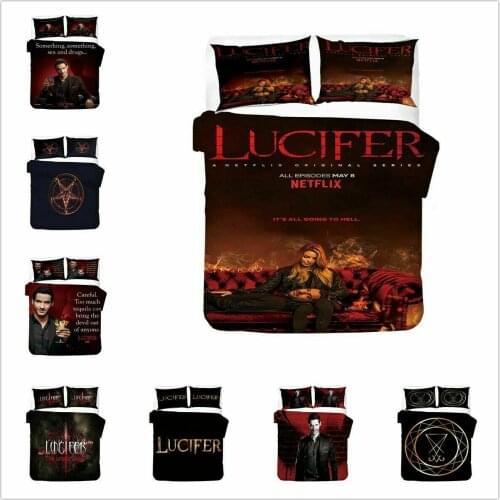 Lucifer Home Textile Pillow Case 3D Bed Linen Duvet Covers Comforter Bedding Sets Bed Set Home Decor Bedding