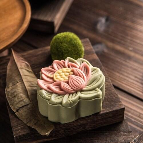 13MA Mooncake Mold Mid-Autumn Festival Hand-Pressure Flower Moon Cake Mould 125/150g DIY Decoration Mooncake Press Molds