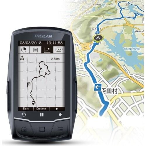 M1 Bike Global Position System bicycle Computer Navigation BLE4.0 speedometer Connect with Cadence/HR Monitor/Power meter