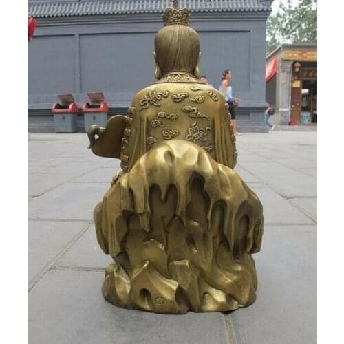 China Folk Classical pure Brass Tai Shang Lao Jun Taoist Religion Buddha Statue