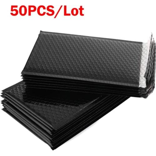 Black Bubble Mailers 50PCS Aluminized Film Envelopes Bags Bubble Padded Express Packaging Bags for Business Postal Mailing Bag