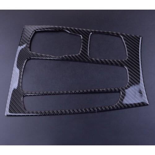 Carbon Fiber Gear Shift Box Panel Decoration Trim Cover Frame Fit For BMW X5 X6 F15 F16 2014 2015 2016 2017 2018