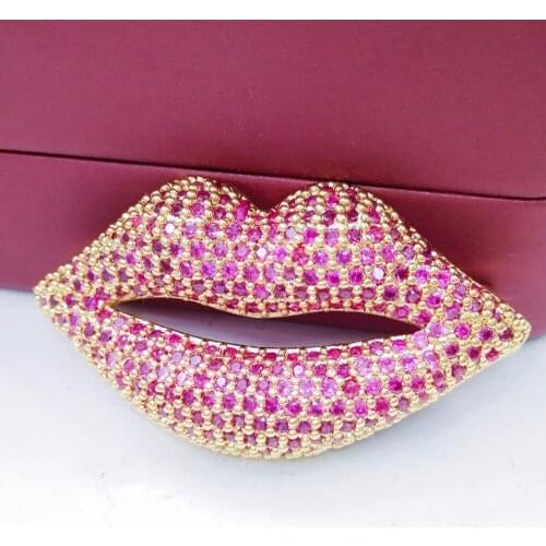 Lucky Sonny Brooches Lips For Clothes