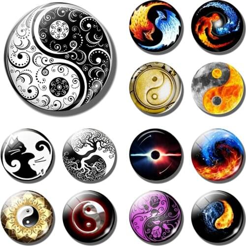 Tai Chi fridge magnet decor Yin Yang Black and White refrigerator magnets message board Stickers Home Decoration Accessories