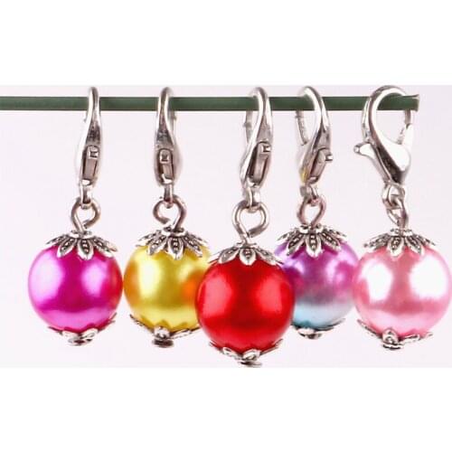 12pcs Zinc Alloy Knitting Stitch Markers Crochet Stitch Lock Knit Needlework Accessories Knitting Locking Stitch Markers