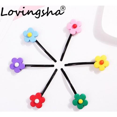 LOVINGSHA Cute Girl Butterfly Floral Hairpin Hair Ties Hair Clips For Women Hair Accessories For Ladies Bowknot Hairpins FC177